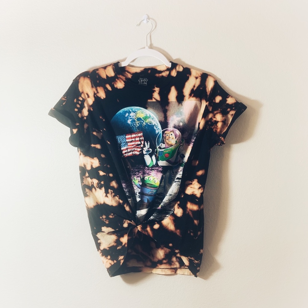 Bleach tie dye buzz lighter year t-shirt